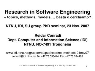 Ex1. SDL inspections at Ericsson-Oslo 1993-97, data mining study in 3 MSc theses (Marjara et al.)