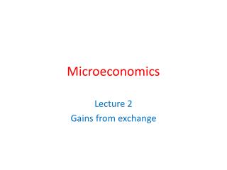 Microeconomics