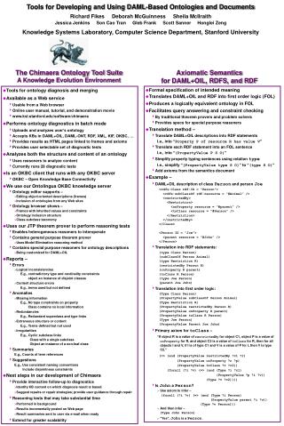 Tools for Developing and Using DAML-Based Ontologies and Documents