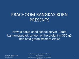 PRACHOOM RANGKASIKORN PRESENTS