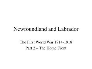 Newfoundland and Labrador