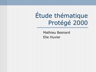 Étude thématique Protégé 2000