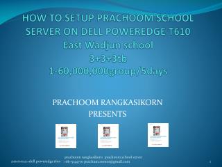 PRACHOOM RANGKASIKORN PRESENTS