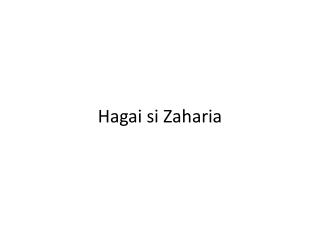 Hagai si Zaharia