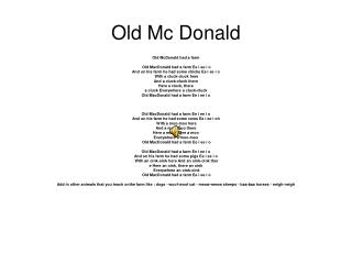 Old Mc Donald