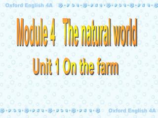 Module 4 The natural world