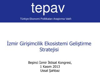 İzmir Girişimcilik Ekosistemi Geliştirme Stratejisi