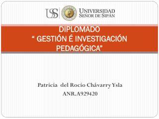 DIPLOMADO “ GESTIÓN É INVESTIGACIÓN PEDAGÓGICA”