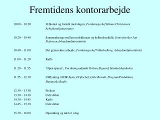 Fremtidens kontorarbejde