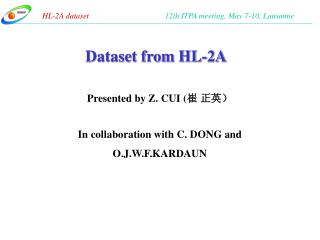 Dataset from HL-2A