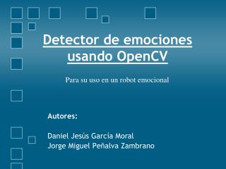 Detector de emociones usando OpenCV