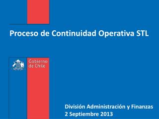 Proceso de Continuidad Operativa STL