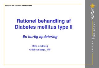 Rationel behandling af Diabetes mellitus type II