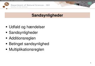 Sandsynligheder