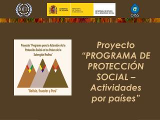 Proyecto “PROGRAMA DE PROTECCIÓN SOCIAL – Actividades por países”