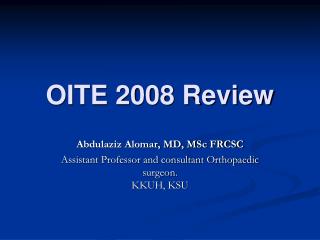 OITE 2008 Review