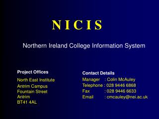 Northern Ireland College Information System