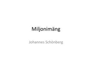 Miljonimäng