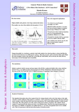 Galactic Winds &amp; Radio Galaxies: A New Hint of the Starburst - AGN Connection? Martin Krause