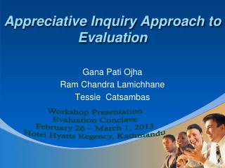 Appreciative Inquiry Approach to Evaluation