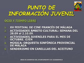 PUNTO DE INFORMACIÓN JUVENIL