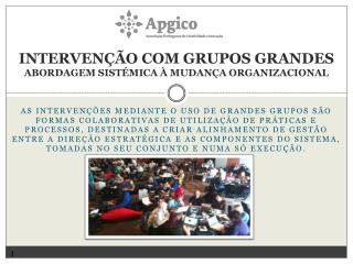 Intervenção com Grupos Grandes Abordagem Sistémica à Mudança Organizacional