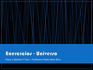 Exercícios - Universo