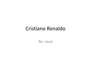 Cristiano Ronaldo