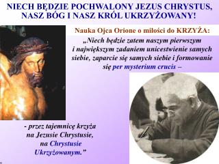 NIECH BĘDZIE POCHWALONY JEZUS CHRYSTUS,