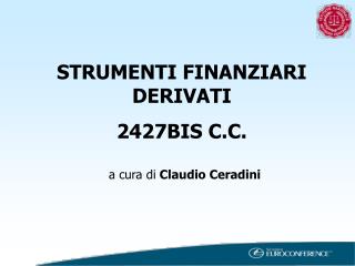 STRUMENTI FINANZIARI DERIVATI 2427BIS C.C.