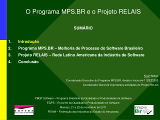 O Programa MPS.BR e o Projeto RELAIS