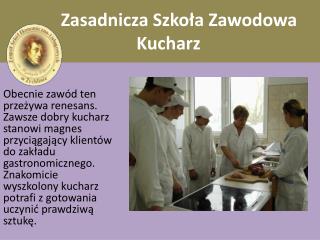 Zasadnicza Szkoła Zawodowa Kucharz