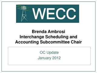 Brenda Ambrosi Interchange Scheduling and Accounting Subcommittee Chair