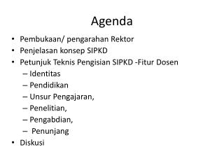 Agenda