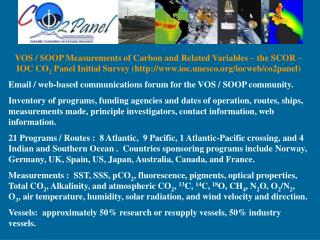 Carbon Variability Study from Ships of Opportunity (CAVASSOO)