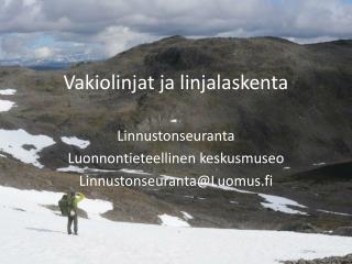 Vakiolinjat ja linjalaskenta