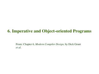 6. Imperative and Object-oriented Programs