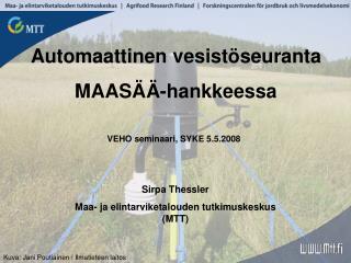 Automaattinen vesistöseuranta MAASÄÄ-hankkeessa