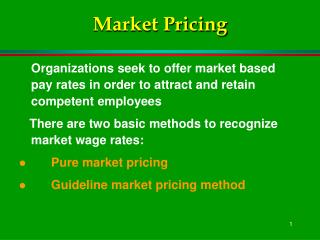 Market Pricing