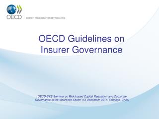 OECD Guidelines on Insurer Governance