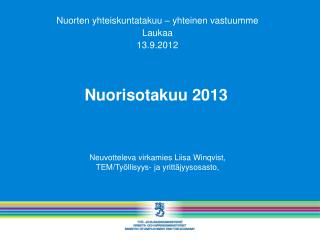 Nuorisotakuu 2013