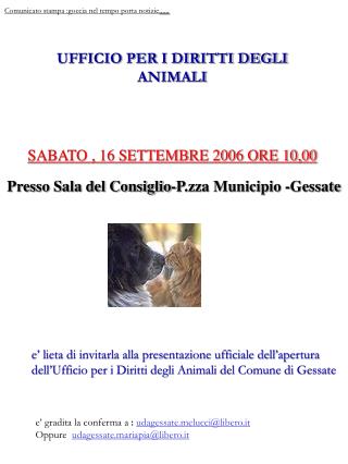 UFFICIO PER I DIRITTI DEGLI ANIMALI