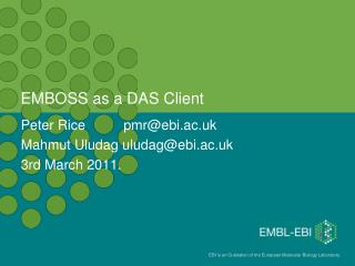 EMBOSS as a DAS Client