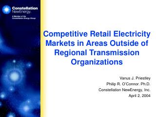 Competitive Retail Electricity Markets in Areas Outside of Regional Transmission Organizations