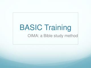 BASIC Training