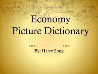 Economy Picture Dictionary