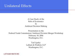 Unilateral Effects