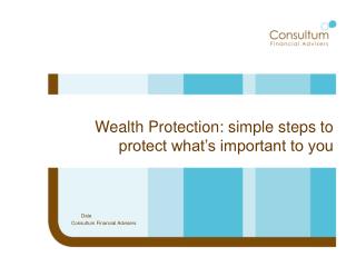 Wealth Protection: simple steps to protect what’s important to you
