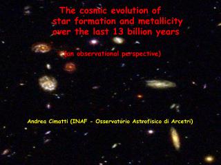 The cosmic evolution of star formation and metallicity