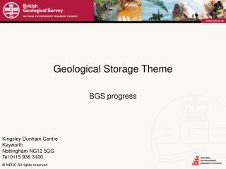 Geological Storage Theme